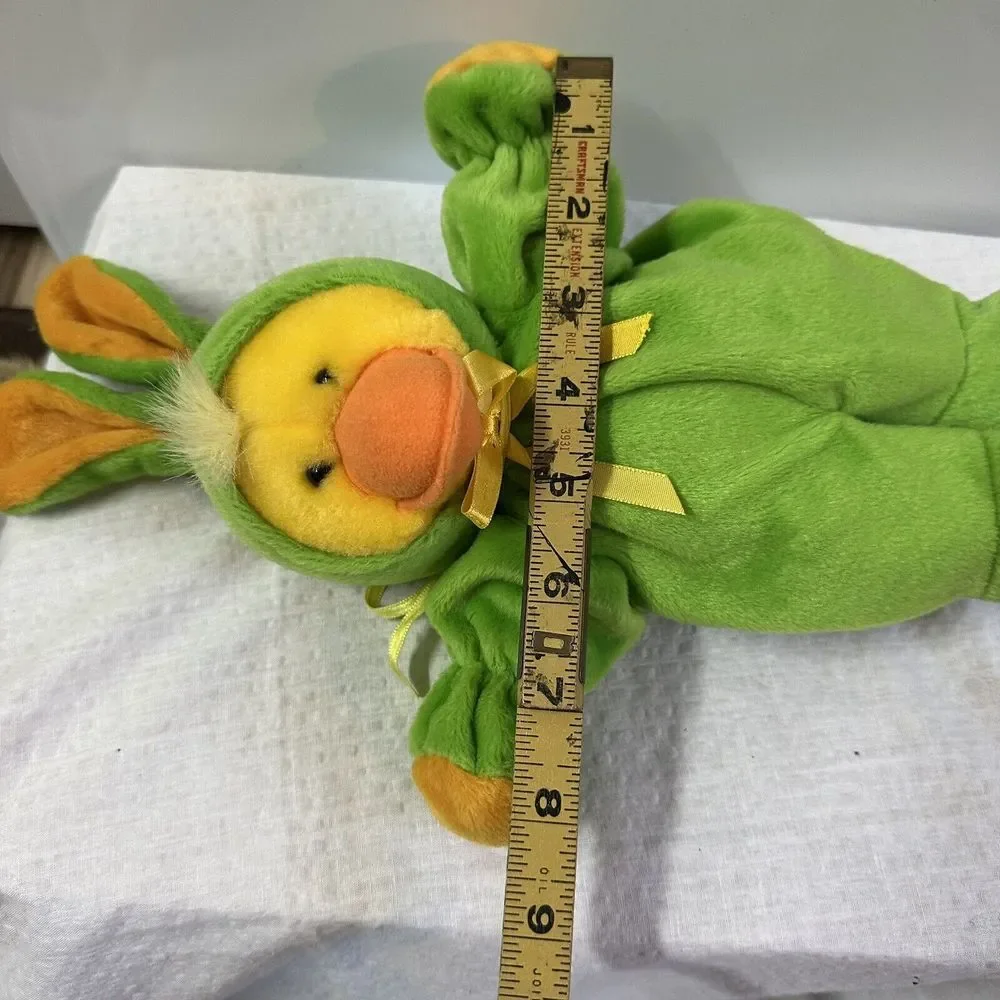 1998 GAC Easter Duck In‎ Green Bunny Suit Plush Stuffed Animal 13
